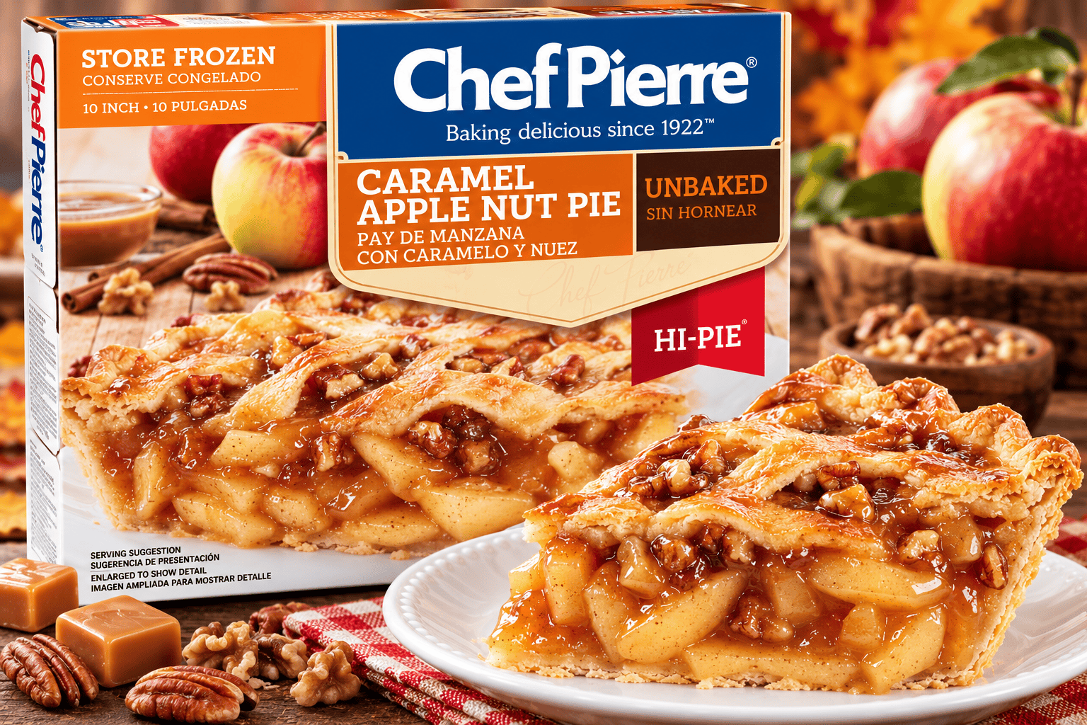 Chef Pierre Carmel Apple Nut Hi-Pie (Unbaked)