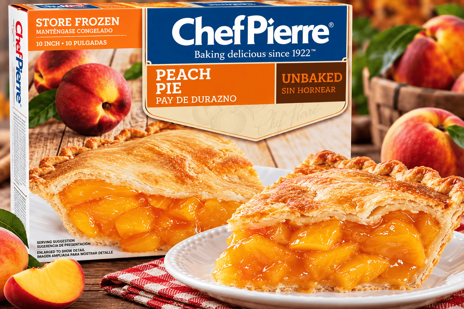 Chef Pierre Peach Pie (Unbaked)