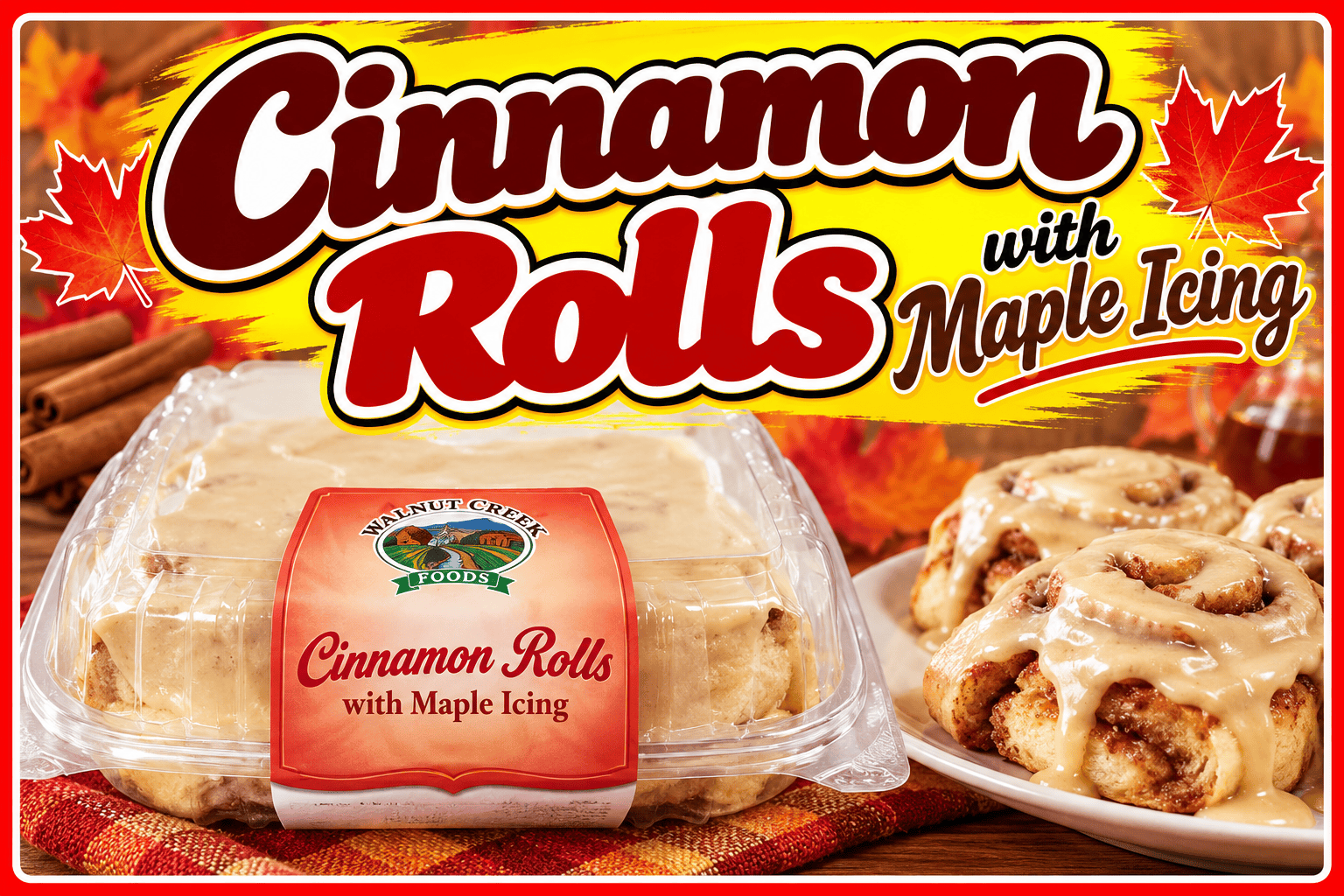 Walnut Creek Maple Cinnamon Rolls